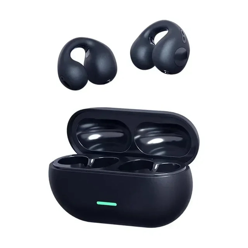NEW Bluetooth 5.3 Wireless Bone Conduction Headphones T75 Clip Ear Music Noise Canceling Headset HD Call Sports Gaming Earphone